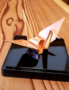 銅製の鶴